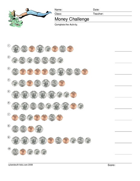 Money Challenge Worksheet