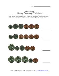 Money Counting Worksheet Worksheet
