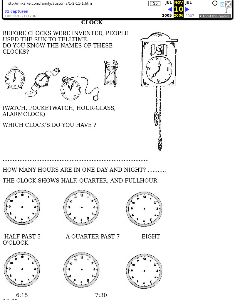 Clock Lesson Plan