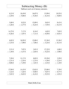 Money Subtraction [B] Lesson Plan