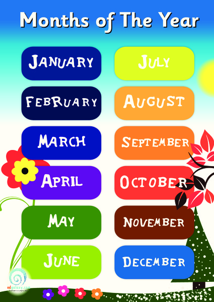 Months of the Year Printables
