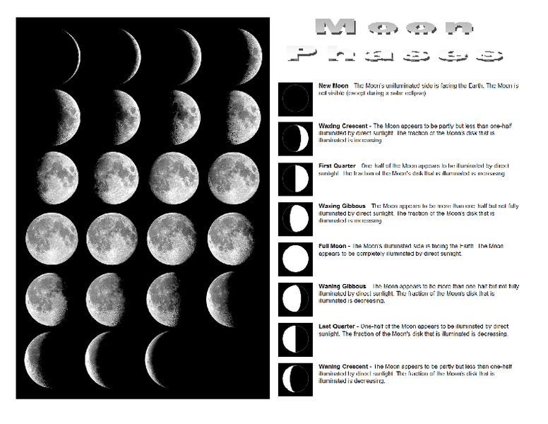 Moon Phases Handout