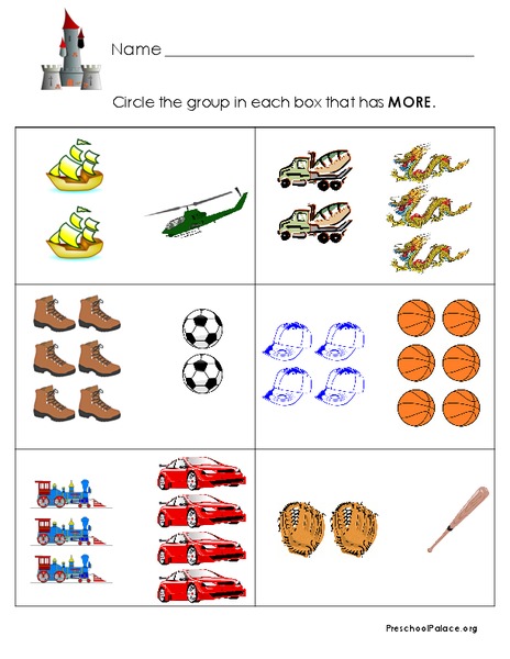 More or Less Lesson Plan