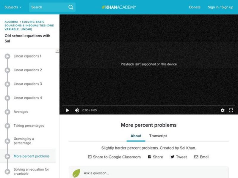 More Percent Problems Instructional Video