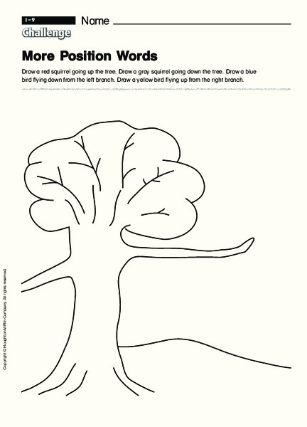 More Position Words Worksheet
