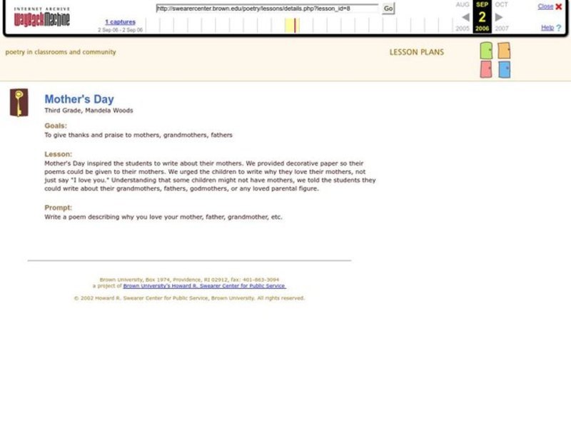 Mother's Day Lesson Plan