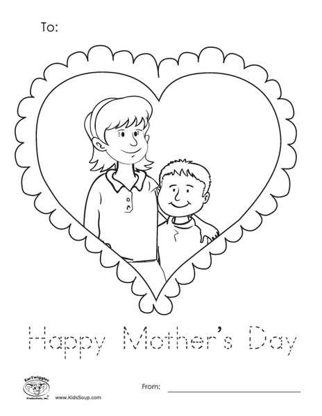 Mother's Day Coloring Sheet Worksheet