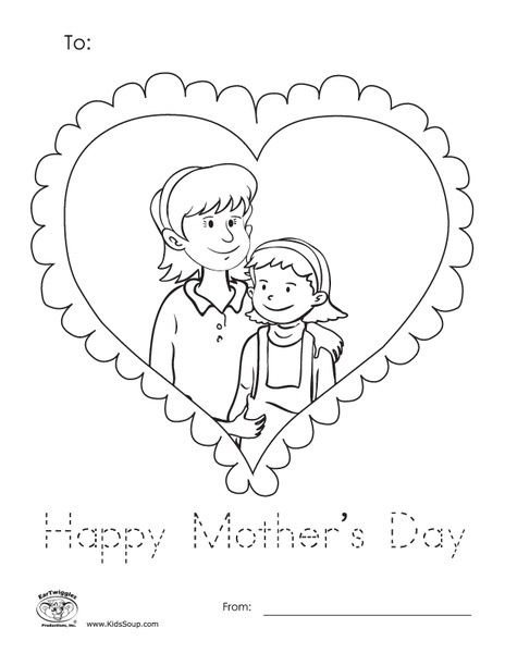 Mother's Day Coloring Sheet Worksheet