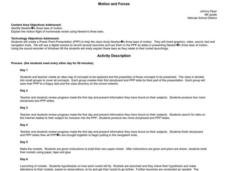 Motion and Forces Lesson Plan