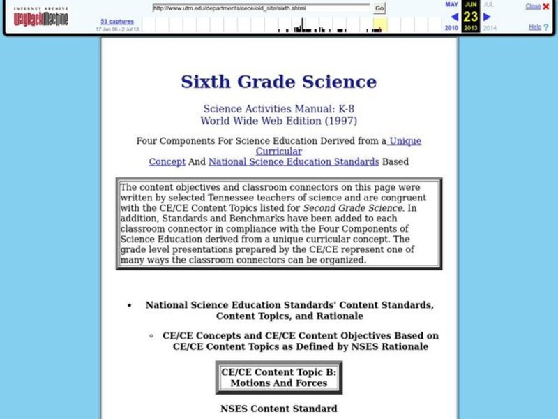 Motions and Forces Lesson Plan