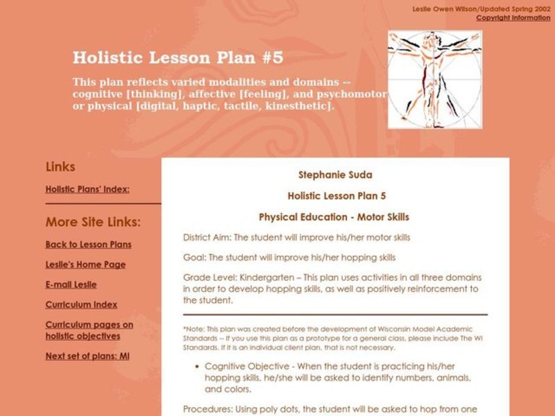 Motor Skills Lesson Plan