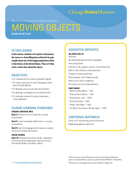 Moving Objects Lesson Plan