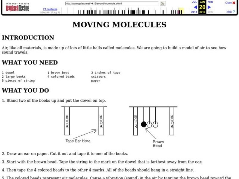 Moving Molecules Worksheet