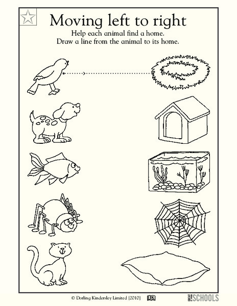 Moving Left to Right Worksheet