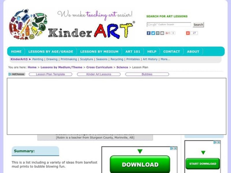 Mud Puddles And Bubbles Lesson Plan