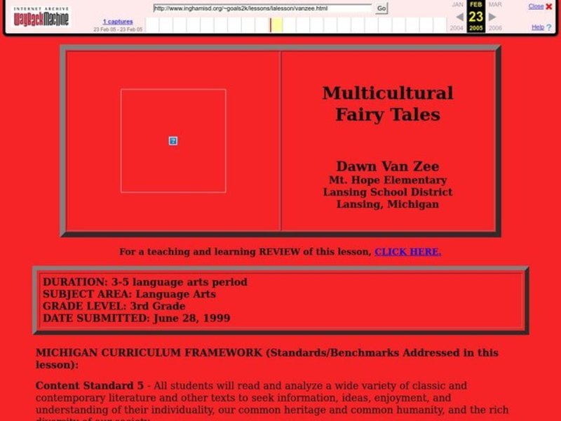 Multicultural Fairy Tales Lesson Plan