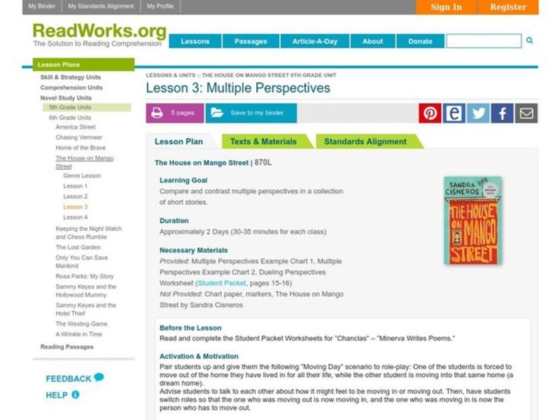 Multiple Perspectives Lesson Plan