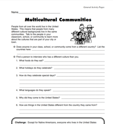 Multicultural Communities Lesson Plan