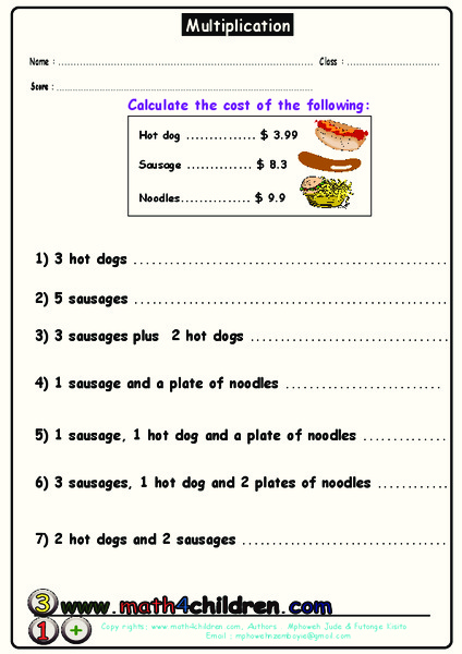 Multiplication Worksheet