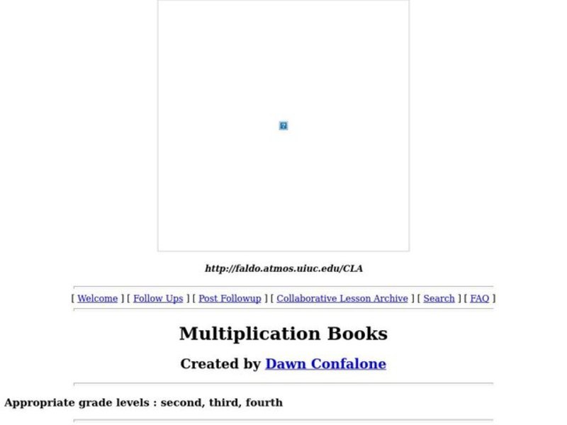 Multiplication Books Lesson Plan