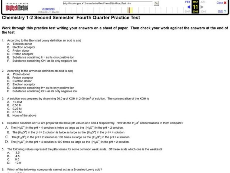 Acids and Bases Lesson Plan