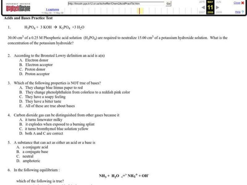 Acids and Bases Lesson Plan
