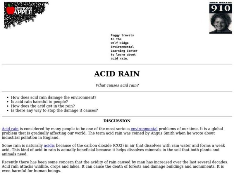 Acid Rain Lesson Plan