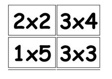 Multiplication Flash Cards Worksheet