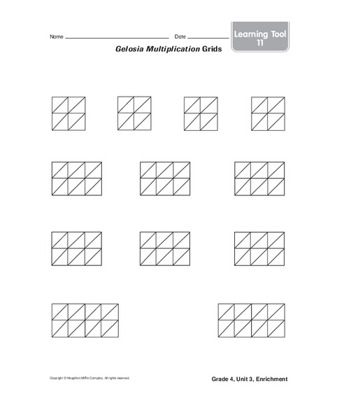 Multiplication Grids Worksheet
