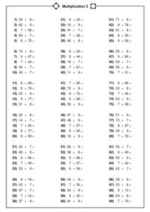 Multiplication Practice Worksheet