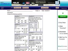 Multiplication word problems Worksheet