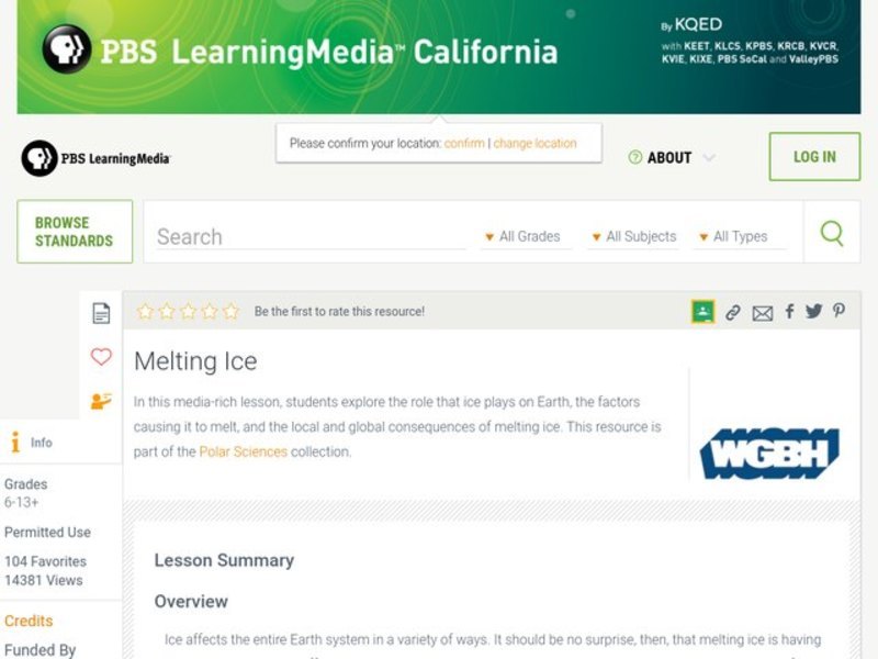 Melting Ice Lesson Plan