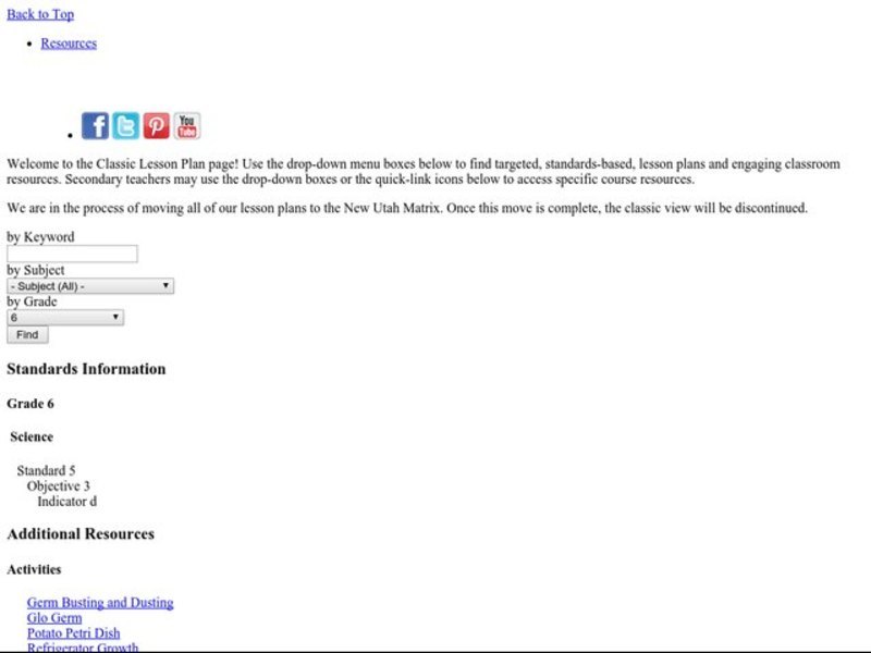 Microbes and Health Lesson Plan