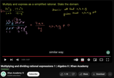 Multiplying and Dividing Rational Expressions 1, Algebra II Instructional Video