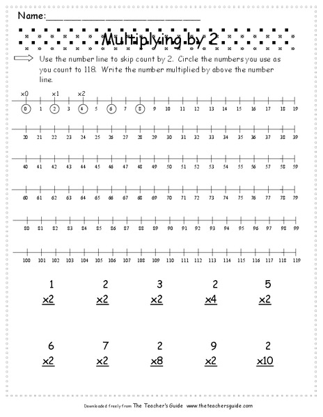 Multiplying by 2 Worksheet