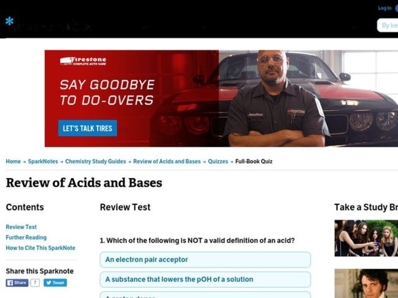 Acids and Bases Worksheet