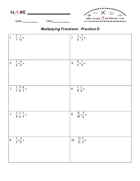 Multiplying Fractions Lesson Plan