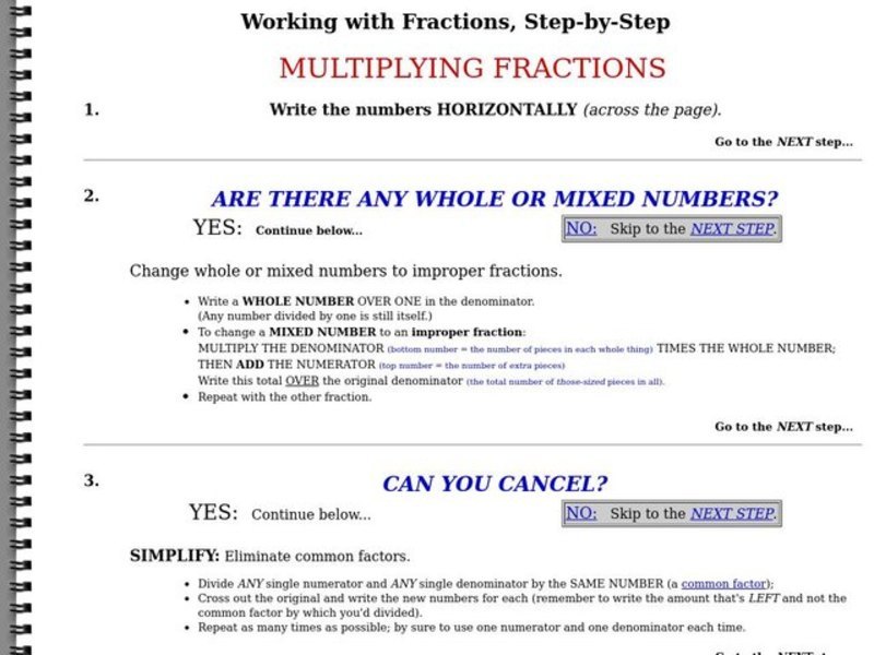Multiplying Fractions Interactive