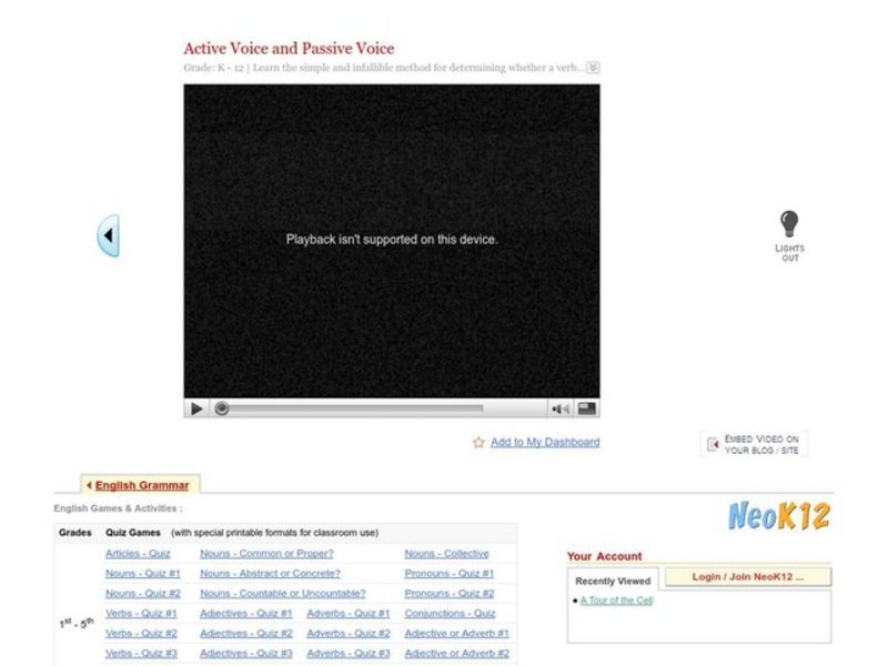 Active Voice and Passive Voice Instructional Video