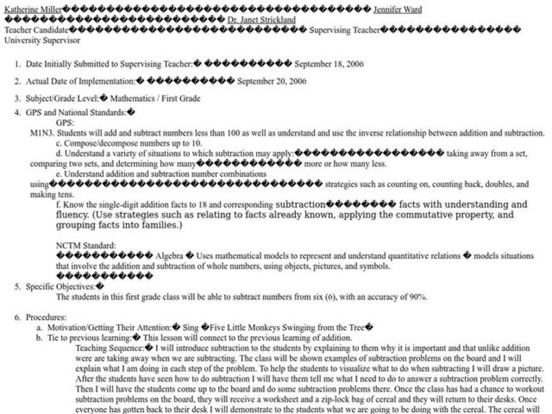 Adding and Subtracting Lesson Plan