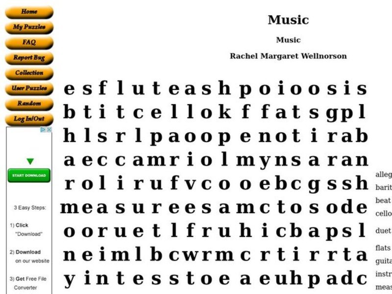 Music Worksheet