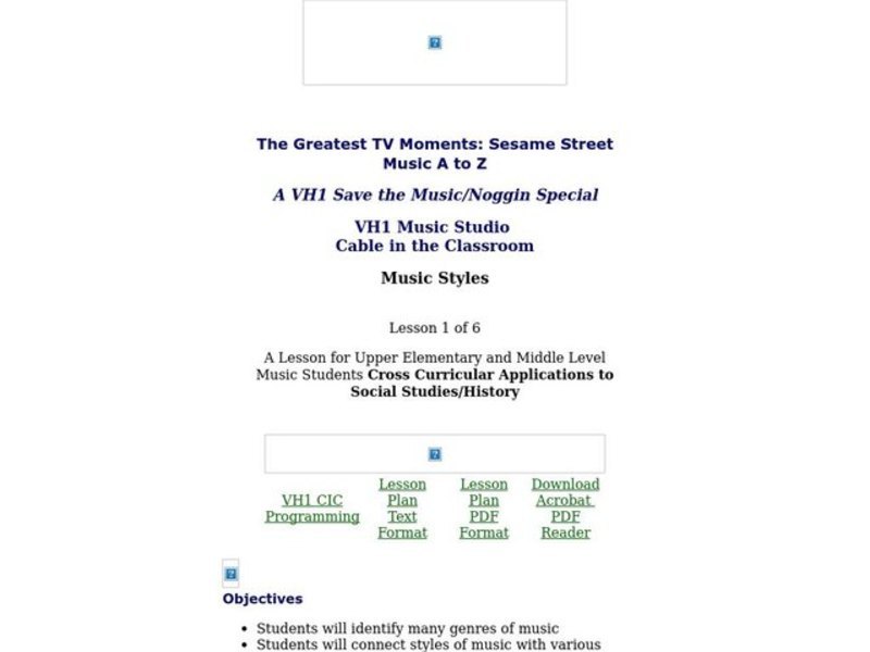 Music Styles Lesson Plan