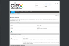 Musical Patterns Lesson Plan