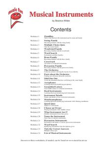 Musical Instruments Handout