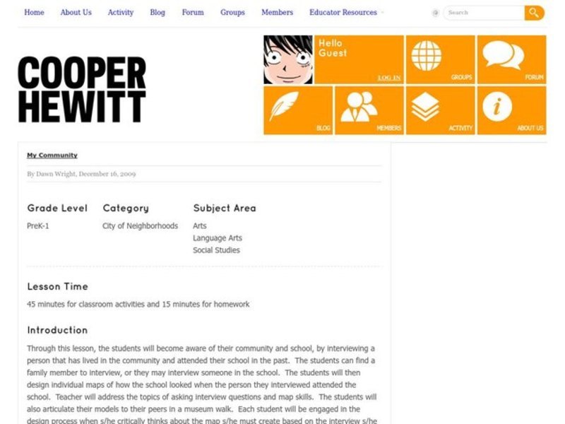 My Community Lesson Plan