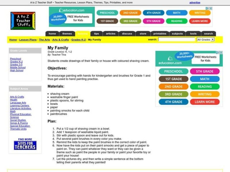 My Family Lesson Plan