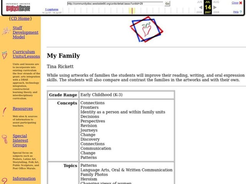 My Family Lesson Plan