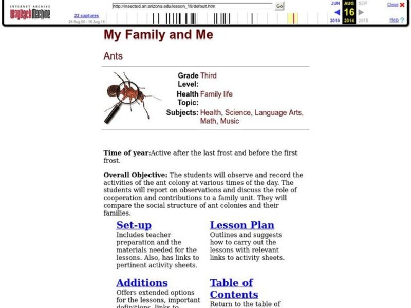 My Family and Me Lesson Plan