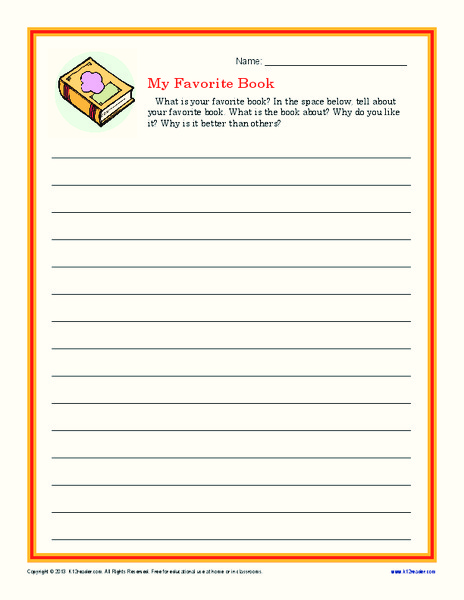 My Favorite Book Writing