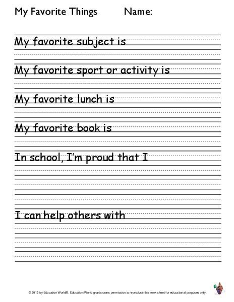 My Favorite Things Printables